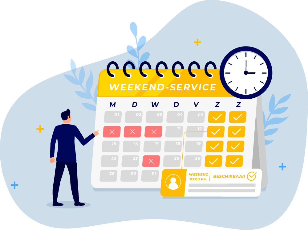 Direct 2-verdieners weekend-service in regio Hoogeveen e.o.